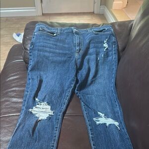 Joe's Jeans Blue Skinny Distressed Denim